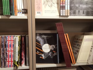 On the shelf at Foyles, following a little manual readjustment.